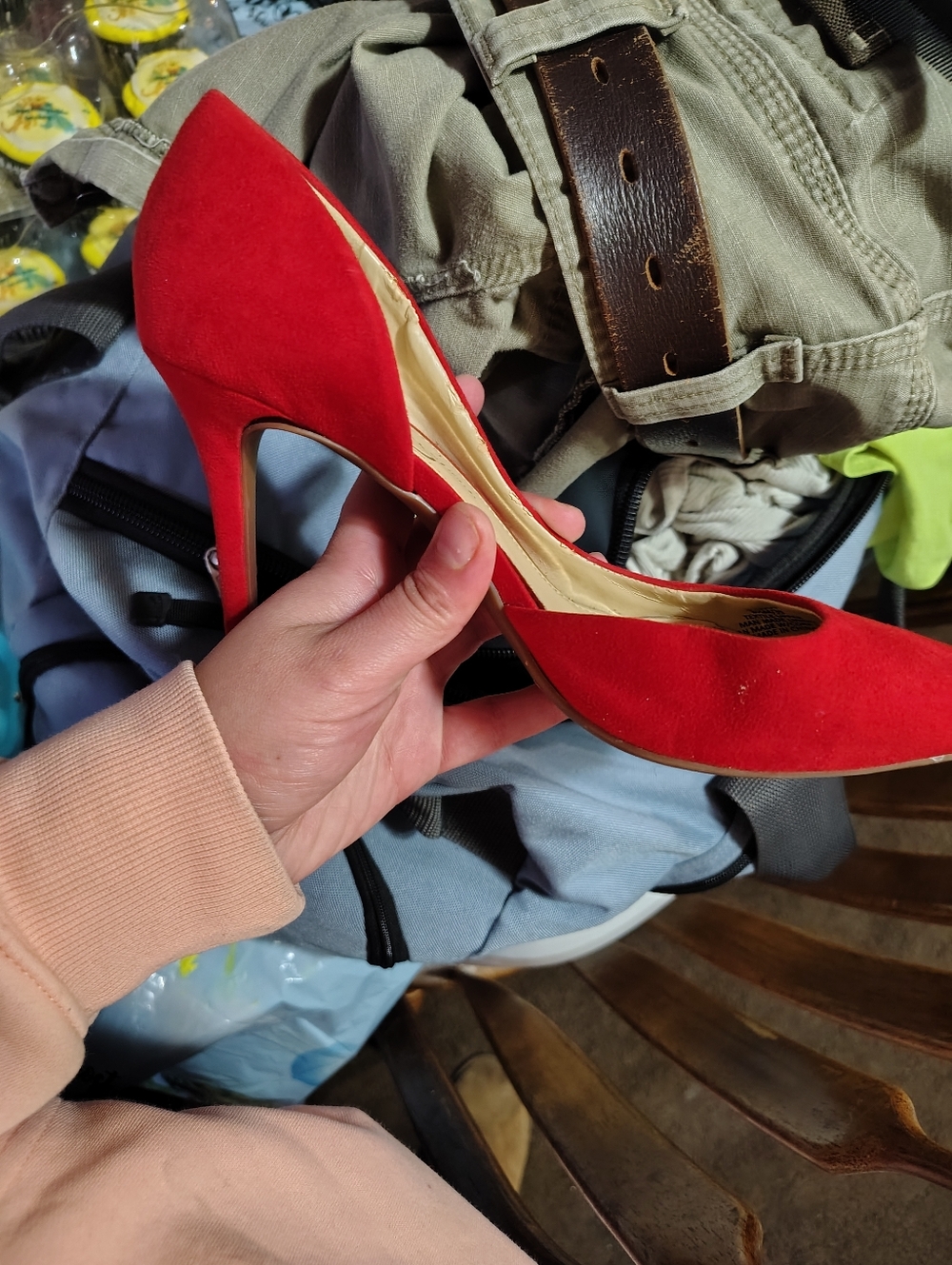 Elegant Red Women's Heels By Jessica Simpson - Picture 9 of 9